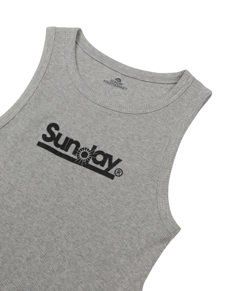SUNDAY FRUIT MARKET(サンデーフルーツマーケット)の「W) Sunday SLEEVELESS GRAY(Tシャツ/カットソー・レディース・その他・SMALL)」の3枚目の写真