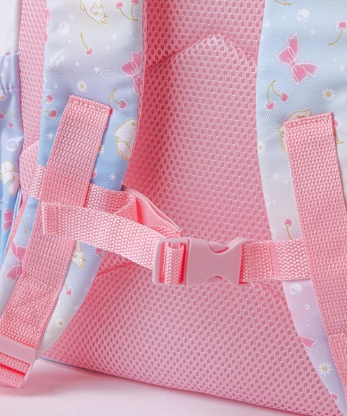 Catherine Cottage（キャサリンコテージ）の「クリアポケット付きネコ柄リュックサック　キーホルダーセット（バックパック/リュック・キッズ・パープル・FREE）」の4枚目の写真