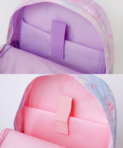 Catherine Cottage（キャサリンコテージ）の「クリアポケット付きネコ柄リュックサック　キーホルダーセット（バックパック/リュック・キッズ・パープル・FREE）」の5枚目の写真