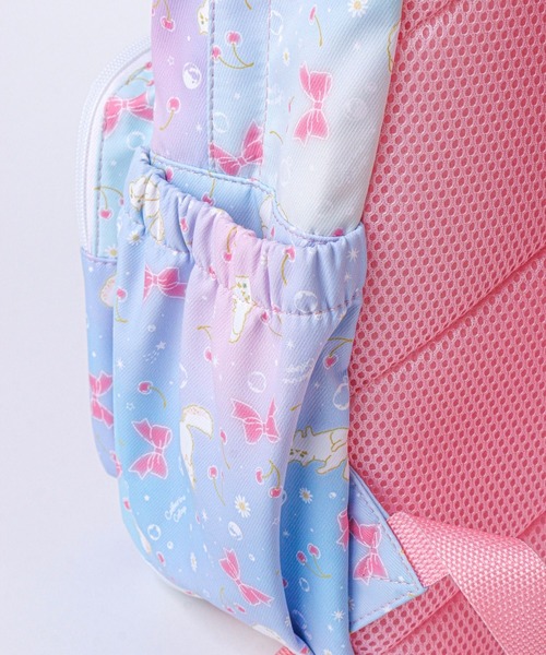 Catherine Cottage（キャサリンコテージ）の「クリアポケット付きネコ柄リュックサック　キーホルダーセット（バックパック/リュック・キッズ・パープル・FREE）」の6枚目の写真