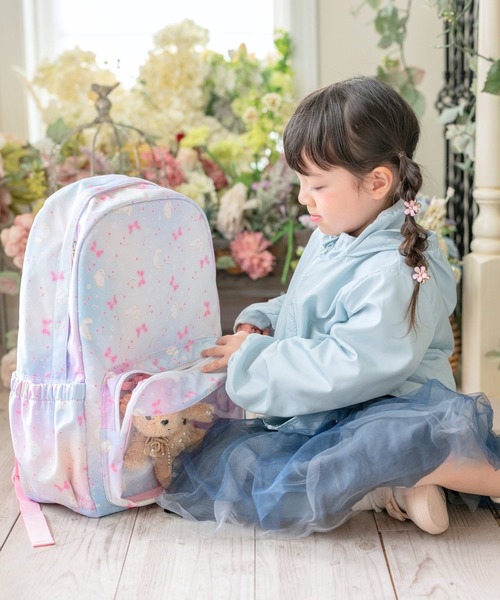 Catherine Cottage（キャサリンコテージ）の「クリアポケット付きネコ柄リュックサック　キーホルダーセット（バックパック/リュック・キッズ・パープル・FREE）」の20枚目の写真