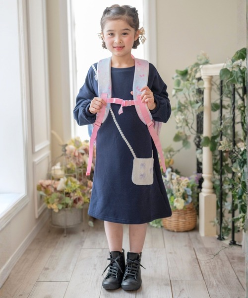 Catherine Cottage（キャサリンコテージ）の「クリアポケット付きネコ柄リュックサック　キーホルダーセット（バックパック/リュック・キッズ・パープル・FREE）」の16枚目の写真