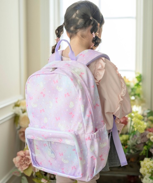 Catherine Cottage（キャサリンコテージ）の「クリアポケット付きネコ柄リュックサック　キーホルダーセット（バックパック/リュック・キッズ・パープル・FREE）」の21枚目の写真