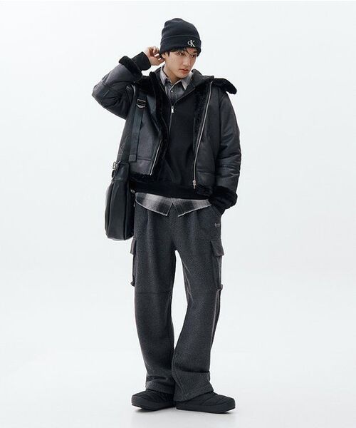 UNGIMMICK(アンジミック)の「HALF ZIP-UP HOODIE (BLACK)(パーカー・メンズ・その他・MEDIUM/LARGE)」の5枚目の写真