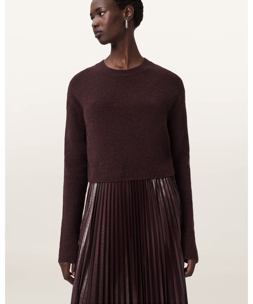 ALLSAINTS(オールセインツ)の「SPARK 2-IN-1 DRESS | SPARK 2-IN-1 ドレス・ワンピース(ワンピース・レディース・レッド系その他・S/XS/L/M)」の4枚目の写真