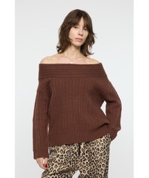 オフショルニット オフショルダー」に該当するブラウン/茶色系の