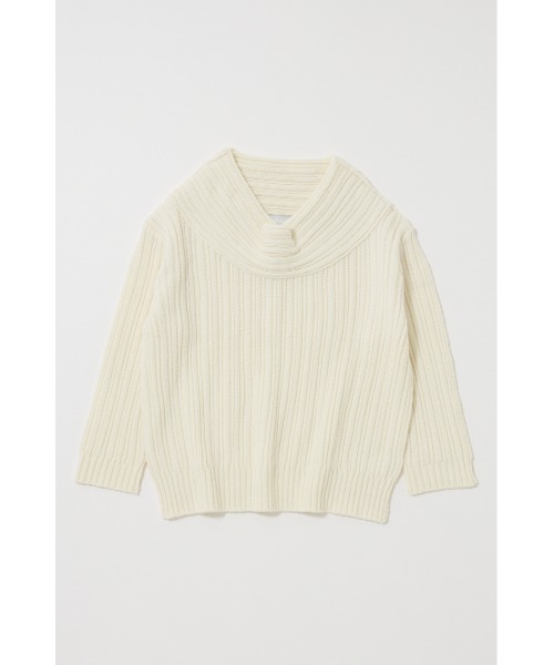 MOUSSY(マウジー)の「OVER RIB オフショルダー(ニット/セーター・レディース・杢グレー/レッド/ブラウン/アイボリー・FREE)」の16枚目の写真