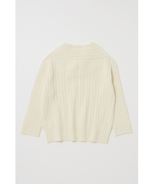 MOUSSY(マウジー)の「OVER RIB オフショルダー(ニット/セーター・レディース・杢グレー/レッド/ブラウン/アイボリー・FREE)」の17枚目の写真