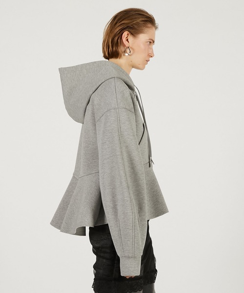 PRANK PROJECT(プランクプロジェクト)の「【2026Spring Pre-Order】ペプラムフーディパーカー / Peplum Hoodie(パーカー・レディース・チャコールグレー/ライトグレー・FREE)」の14枚目の写真