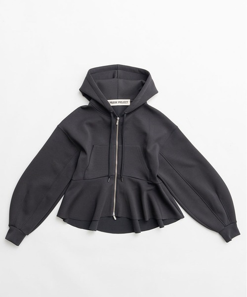 PRANK PROJECT(プランクプロジェクト)の「【2026Spring Pre-Order】ペプラムフーディパーカー / Peplum Hoodie(パーカー・レディース・チャコールグレー/ライトグレー・FREE)」の15枚目の写真