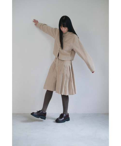 PEEP(ピープ)の「コーデュロイプリーツスカートパンツ (3色)_ベージュ(その他パンツ・レディース・ベージュ・SMALL/MEDIUM)」の3枚目の写真