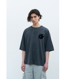 エンブレムピグメントオーバーサイズTシャツチャコール