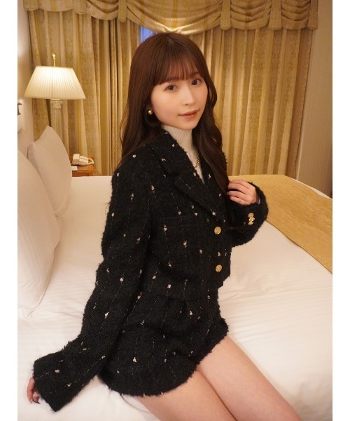 EIMY ISTOIRE(エイミーイストワール)の「キャンディーツイードショートジャケット(その他アウター・レディース・ホワイト/ブラック・F)」の21枚目の写真