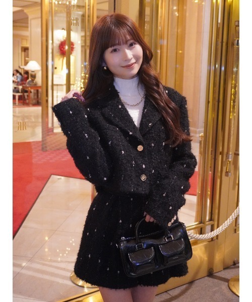 キャンディーツイードショートジャケット（その他アウター）｜EIMY