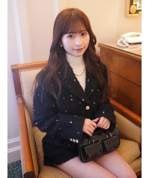 キャンディーツイードショートジャケット（その他アウター）｜EIMY