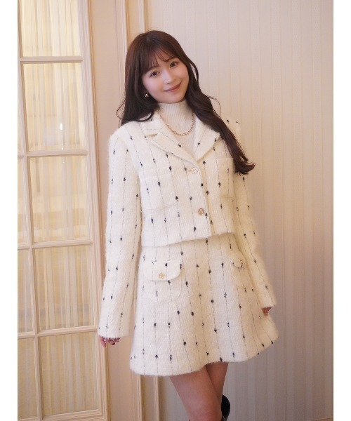 キャンディーツイードショートジャケット（その他アウター）｜EIMY