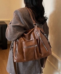 CELENA BEATS（セレナビーツ）の「フロントポケットPUレザートートバック（トートバッグ）」