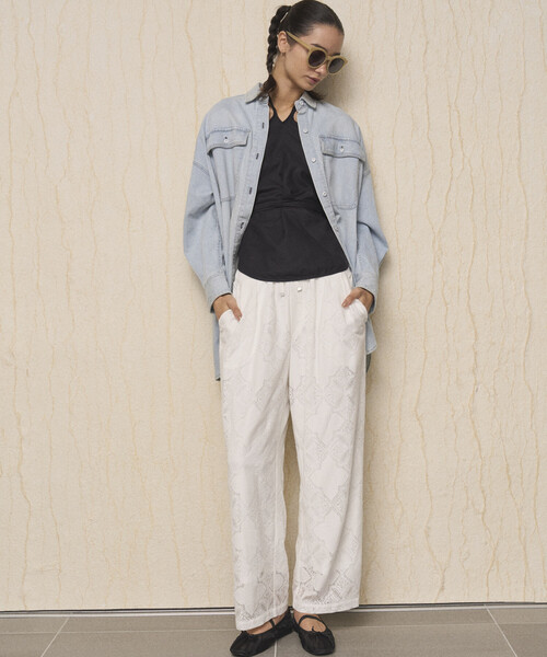 Healthy denim（ヘルシーデニム）の「Healthy Denim/ヘルシーデニム Almond / ビッグシルエット デニムシャツ（シャツ/ブラウス・レディース・ブルー/サックスブルー・ONE SIZE）」の11枚目の写真