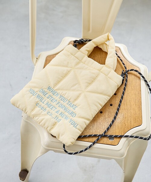coen（コーエン）の「ロゴ刺繍 幾何柄 キルト2wayショルダーバッグ（ショルダーバッグ・レディース・ホワイト/ピンク/ライム/ブラック/ライトブルー/その他6/シルバー・FREE）」の7枚目の写真