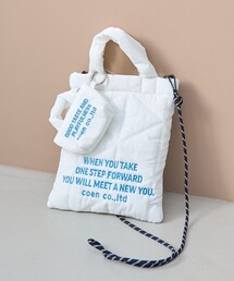 coen | ロゴ刺繍 幾何柄 キルト2wayショルダーバッグ(ショルダーバッグ)