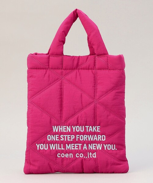 coen(コーエン)の「【再入荷/新色登場】ロゴ刺繍 幾何柄 キルト2wayショルダーバッグ(ショルダーバッグ・レディース・ホワイト/ピンク/ライム/ブラック/ライトブルー/その他6/シルバー/その他4/コバルトブルー/その他7/オリーブ・FREE)」の21枚目の写真