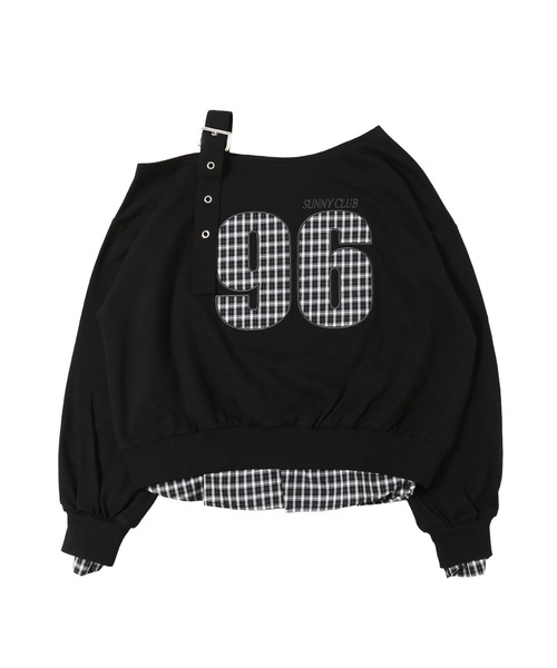 WC(ダブル シー)の「チェックレイヤードワンショルスウェット(スウェット・レディース・グレー/ブラック・FREE)」の17枚目の写真