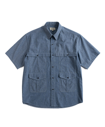 WILD BRICKS（ワイルドブリックス）の「W23 CHAMBRAY UTILITY SHIRT (blue)（シャツ/ブラウス）」