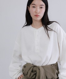 LOWRYS FARM | 【LFM(U)】ワッフルヘンリーネックTLS 640200(Tシャツ/カットソー)