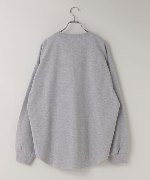 LOWRYS FARM（ローリーズファーム）の「【LFM(U)】ワッフルヘンリーネックＴＬＳ　 640200（Tシャツ/カットソー・メンズ・ネイビー/グレー/ホワイト・LARGE/MEDIUM）」の4枚目の写真