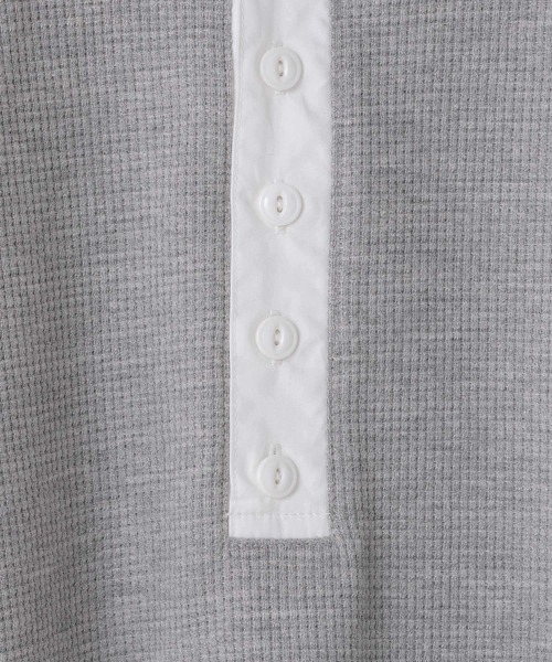 LOWRYS FARM（ローリーズファーム）の「【LFM(U)】ワッフルヘンリーネックＴＬＳ　 640200（Tシャツ/カットソー・メンズ・ネイビー/グレー/ホワイト・LARGE/MEDIUM）」の8枚目の写真