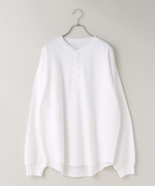 LOWRYS FARM（ローリーズファーム）の「【LFM(U)】ワッフルヘンリーネックＴＬＳ　 640200（Tシャツ/カットソー・メンズ・ネイビー/グレー/ホワイト・LARGE/MEDIUM）」の13枚目の写真