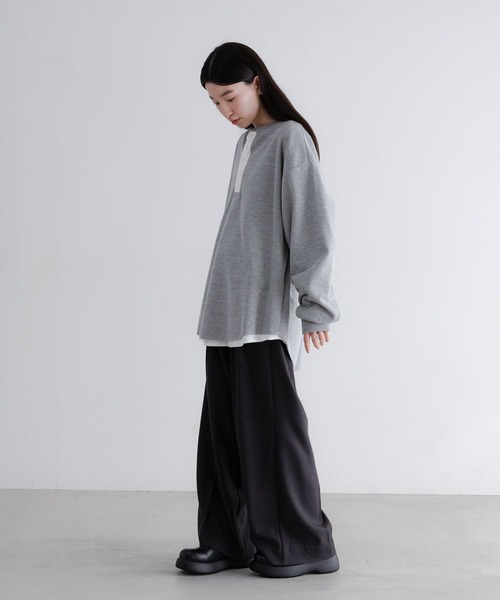 LOWRYS FARM（ローリーズファーム）の「【LFM(U)】ワッフルヘンリーネックＴＬＳ　 640200（Tシャツ/カットソー・メンズ・ネイビー/グレー/ホワイト・LARGE/MEDIUM）」の16枚目の写真