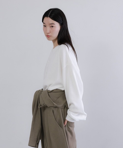 LOWRYS FARM（ローリーズファーム）の「【LFM(U)】ワッフルヘンリーネックＴＬＳ　 640200（Tシャツ/カットソー・メンズ・ネイビー/グレー/ホワイト・LARGE/MEDIUM）」の22枚目の写真