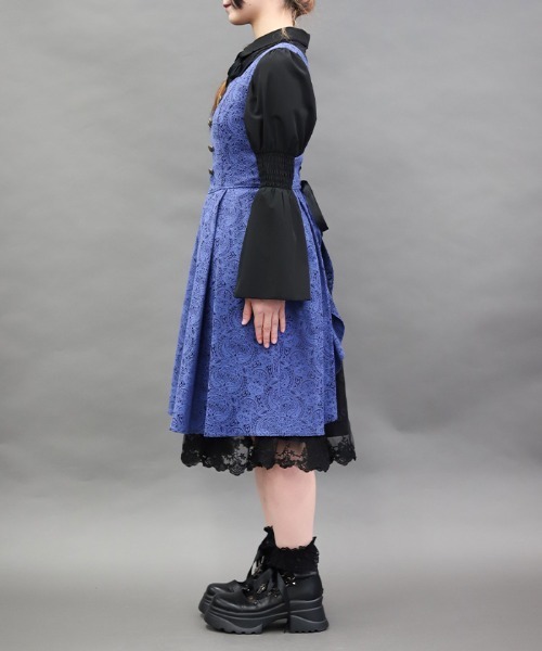 NIBBLE POISON(ニブルポイズン)の「バックフリルジャカードワンピース(ワンピース・レディース・ブラック/ブルー・MEDIUM)」の18枚目の写真