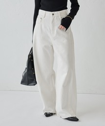 【新品　未使用】コラージュ　ガリャルダガランテ　ホワイト デニムパンツ TM COLLAGE GALLARDAGALANTE｜【XLサイズ登場//累計販売1万超】リラックス