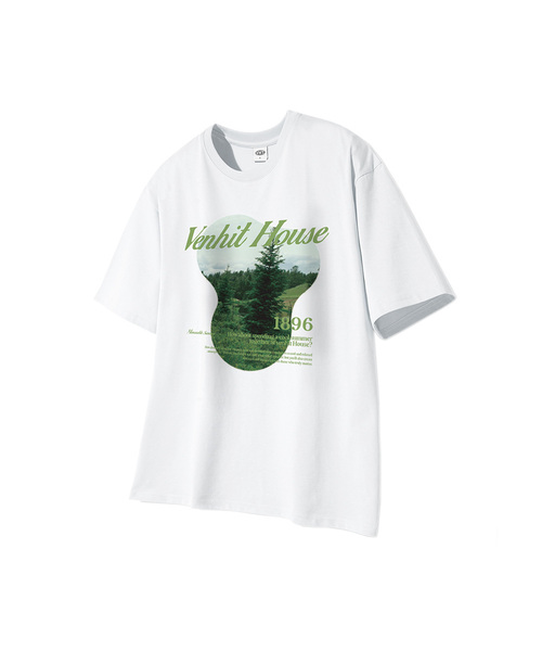 VENHIT(ベンヒット)の「フォレストクールコットン半袖(Tシャツ/カットソー・レディース・ホワイト/クリーム/ブラック・LARGE/X-LARGE/SMALL/MEDIUM)」の1枚目の写真