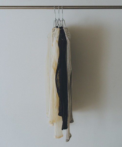 lit（リット）の「Open Ladder Knit Cardigan（ニット/セーター・レディース・ブラック/アイボリー/スモークグレー・FREE）」の14枚目の写真