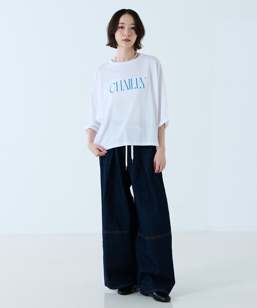 MICA&DEAL（マイカ＆ディール）の「【MICA&DEAL /マイカアンドディール】"CHAILLY"print pullover / プリントプルオーバー / ロゴT（Tシャツ/カットソー・レディース・ピンク/チャコールグレー/ベージュ/ホワイト・フリー）」の7枚目の写真