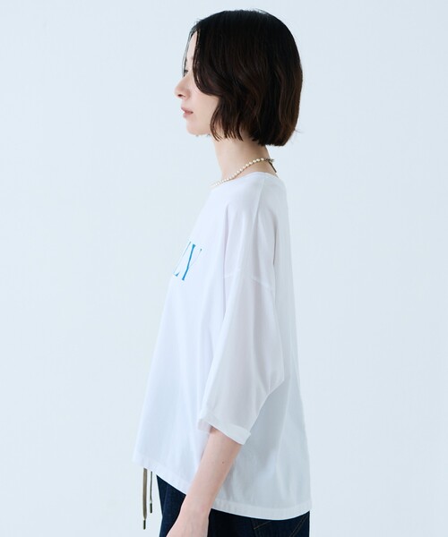 MICA&DEAL（マイカ＆ディール）の「【MICA&DEAL /マイカアンドディール】"CHAILLY"print pullover / プリントプルオーバー / ロゴT（Tシャツ/カットソー・レディース・ピンク/チャコールグレー/ベージュ/ホワイト・フリー）」の19枚目の写真