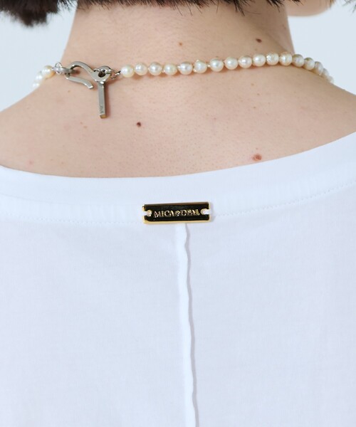 MICA&DEAL（マイカ＆ディール）の「【MICA&DEAL /マイカアンドディール】"CHAILLY"print pullover / プリントプルオーバー / ロゴT（Tシャツ/カットソー・レディース・ピンク/チャコールグレー/ベージュ/ホワイト・フリー）」の21枚目の写真