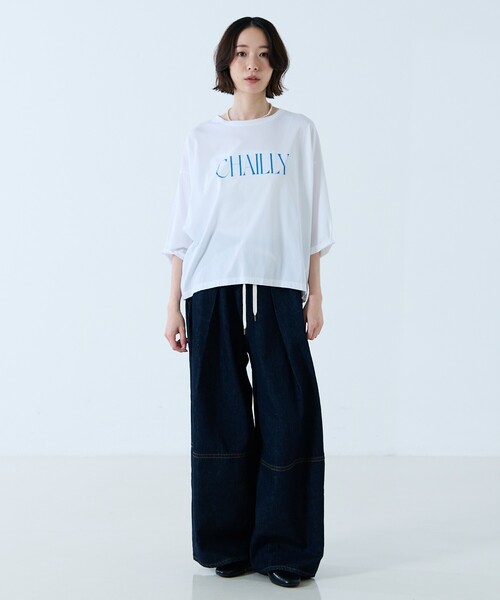 MICA&DEAL（マイカ＆ディール）の「【MICA&DEAL /マイカアンドディール】"CHAILLY"print pullover / プリントプルオーバー / ロゴT（Tシャツ/カットソー・レディース・ピンク/チャコールグレー/ベージュ/ホワイト・フリー）」の13枚目の写真