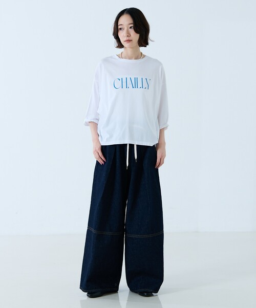 MICA&DEAL（マイカ＆ディール）の「【MICA&DEAL /マイカアンドディール】"CHAILLY"print pullover / プリントプルオーバー / ロゴT（Tシャツ/カットソー・レディース・ピンク/チャコールグレー/ベージュ/ホワイト・フリー）」の14枚目の写真
