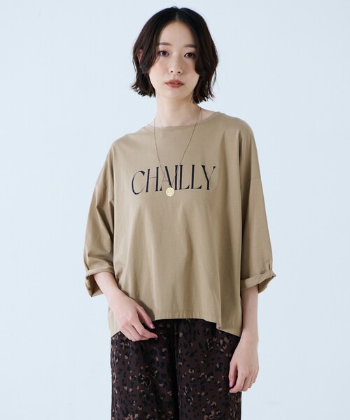 MICA&DEAL（マイカ＆ディール）の「【MICA&DEAL /マイカアンドディール】"CHAILLY"print pullover / プリントプルオーバー / ロゴT（Tシャツ/カットソー・レディース・ピンク/チャコールグレー/ベージュ/ホワイト・フリー）」の15枚目の写真