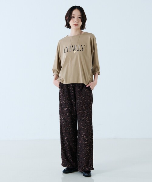 MICA&DEAL（マイカ＆ディール）の「【MICA&DEAL /マイカアンドディール】"CHAILLY"print pullover / プリントプルオーバー / ロゴT（Tシャツ/カットソー・レディース・ピンク/チャコールグレー/ベージュ/ホワイト・フリー）」の17枚目の写真