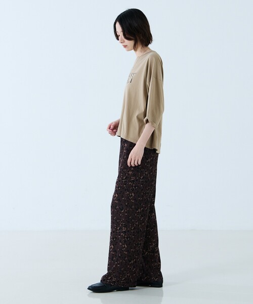 MICA&DEAL（マイカ＆ディール）の「【MICA&DEAL /マイカアンドディール】"CHAILLY"print pullover / プリントプルオーバー / ロゴT（Tシャツ/カットソー・レディース・ピンク/チャコールグレー/ベージュ/ホワイト・フリー）」の18枚目の写真