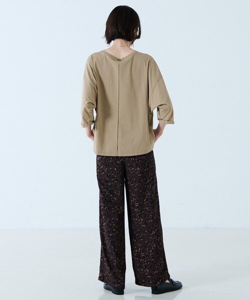 MICA&DEAL（マイカ＆ディール）の「【MICA&DEAL /マイカアンドディール】"CHAILLY"print pullover / プリントプルオーバー / ロゴT（Tシャツ/カットソー・レディース・ピンク/チャコールグレー/ベージュ/ホワイト・フリー）」の11枚目の写真