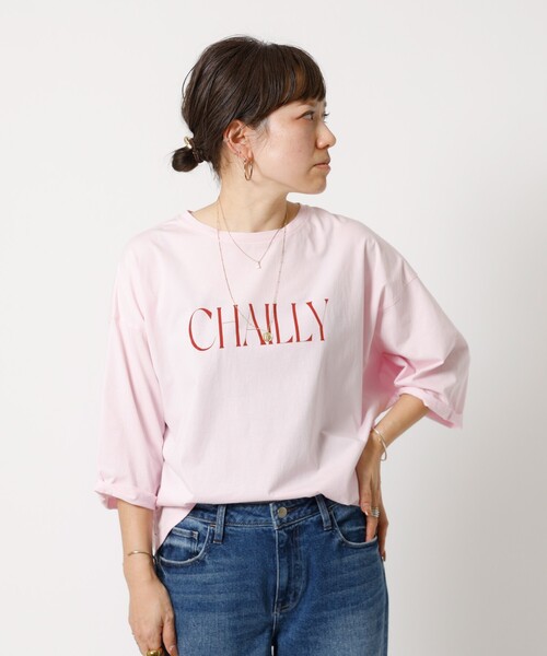 MICA&DEAL（マイカ＆ディール）の「【MICA&DEAL /マイカアンドディール】"CHAILLY"print pullover / プリントプルオーバー / ロゴT（Tシャツ/カットソー・レディース・ピンク/チャコールグレー/ベージュ/ホワイト・フリー）」の12枚目の写真