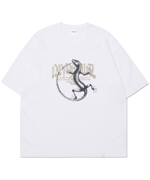NOMANUAL(NOMANUAL)の「LIZARD T-SHIRT - WHITE(Tシャツ/カットソー・レディース・その他・S/M/L/XL)」の1枚目の写真