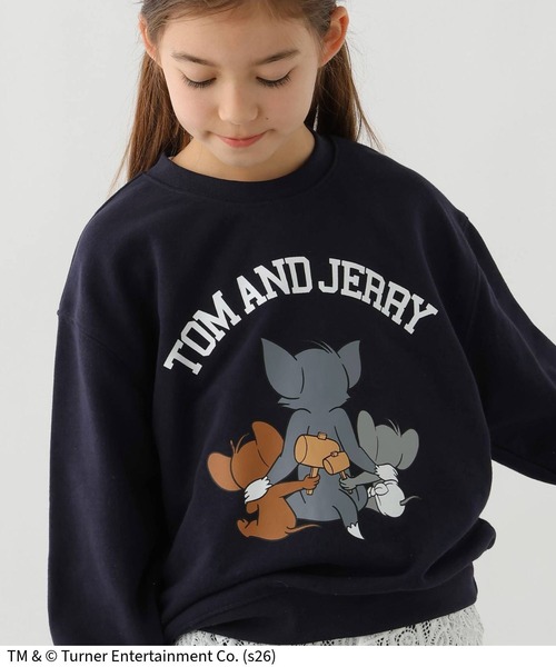 Tom＆Jerry（トムアンドジェリー）の「TOM and JERRY/スウェット/625162（スウェット・キッズ・ネイビー/ライトグレー/チャコールグレー/ホワイト系その他2/ライトピンク・130cm/160cm/150cm/140cm）」の4枚目の写真