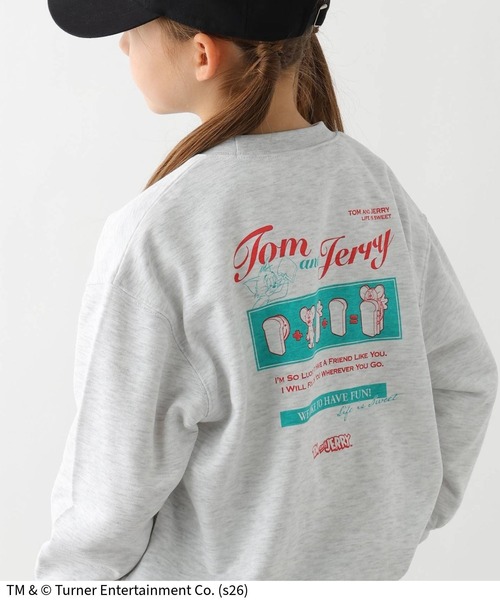 Tom＆Jerry（トムアンドジェリー）の「TOM and JERRY/スウェット/625162（スウェット・キッズ・ネイビー/ライトグレー/チャコールグレー/ホワイト系その他2/ライトピンク・130cm/160cm/150cm/140cm）」の3枚目の写真